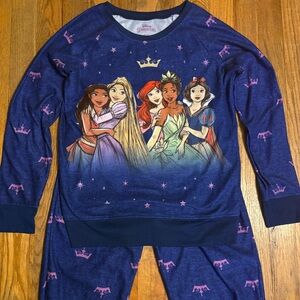 Disney Princess Pajama Set Girls Size Large (10/12)